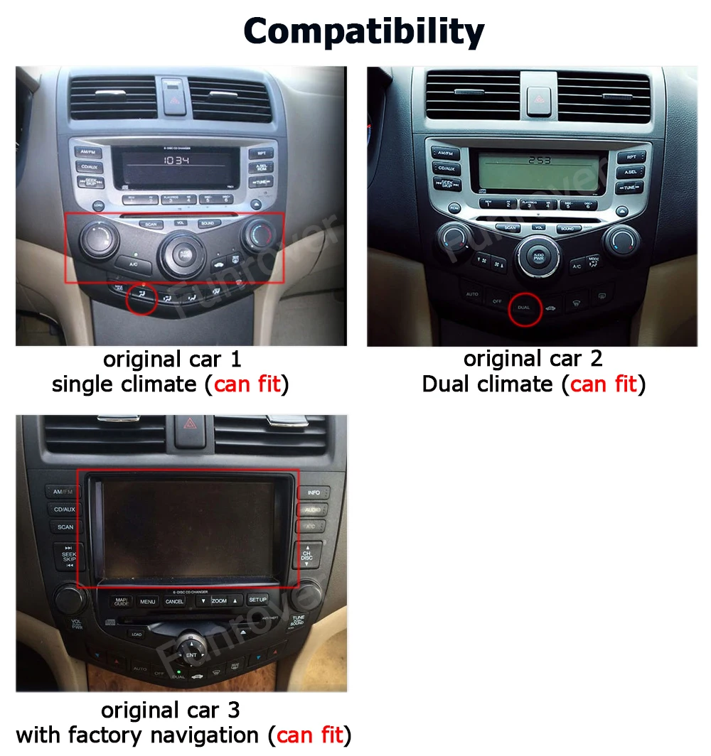 FUNROVER Android 9,0 4G Автомобильный Радио мультимедийный плеер для Honda Accord 7 2003-2007 автомобильный dvd навигатор gps 2 din RDS стерео navi