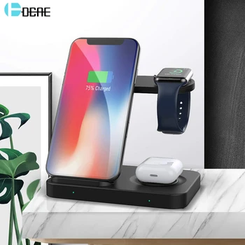 

5 in 1 Wireless Charger for Airpods Pro Galaxy Watch Gear 15W Qi Fast Charging Dock Station For Apple iWatch iPhone Samsung S20