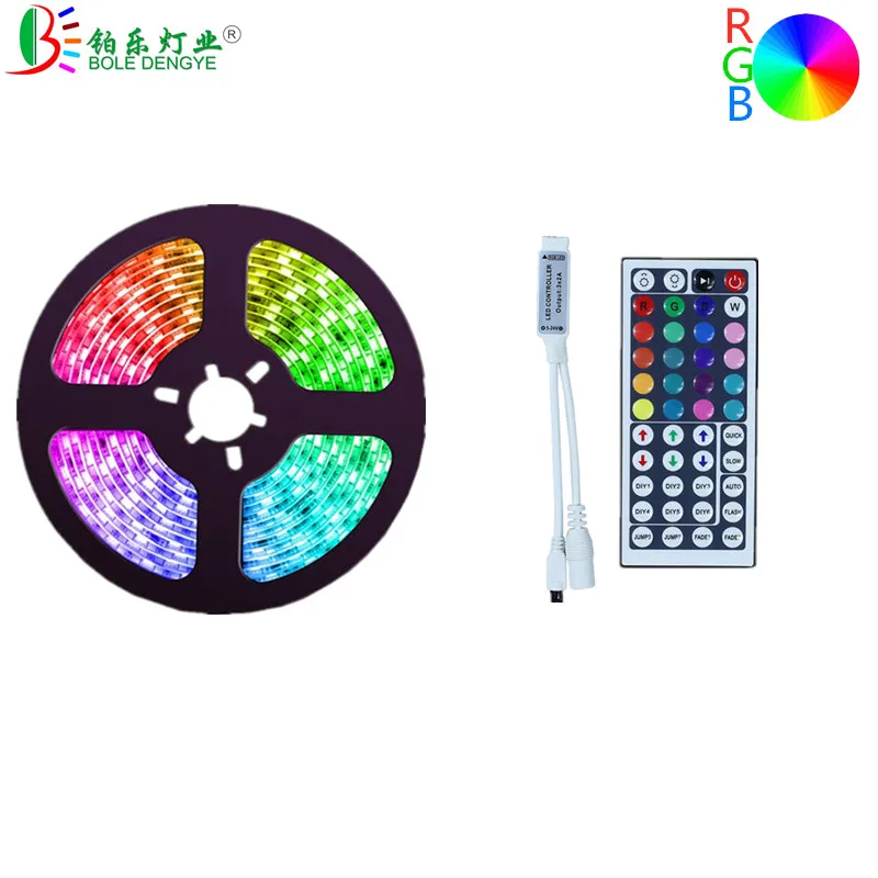 SMD 5050 DC 12V Гибкая RGB полоса света 44key Беспроводной светодиодный пульт 5M 10M 15M светодиодная лента 30 светодиодный s/m 60 светодиодный s/m Канатный свет