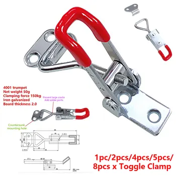 

Toggle Latch Clamp Heavy Duty Hand Tool Holding Capacity 100Kg 220Lb Antislip Hand Tool 1pc/ 2pcs/ 4pcs/ 5pcs/ 8pcs