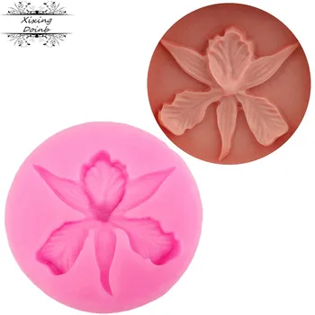 

3D orchid shaped silica gel mold embossed soft candy chocolate cake decoration tool candy craft art Tool kitchen supplies