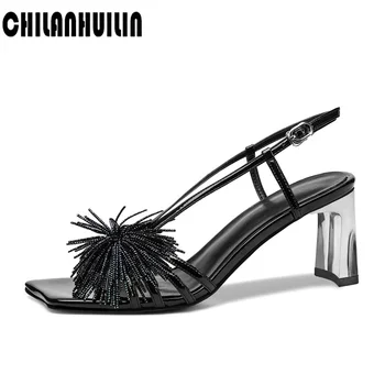 

silver gun patent leather summer gladiator sandalia sexy open toe party wedding dance shoes woman buckle tassel fringe sandals
