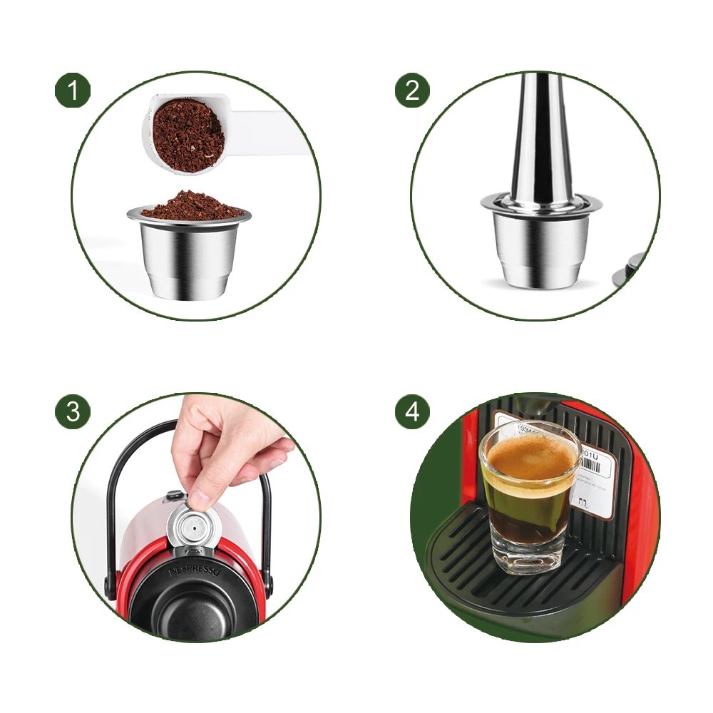 Капсула для кофе Nespresso многоразовая капсула из нержавеющей стали с фильтром