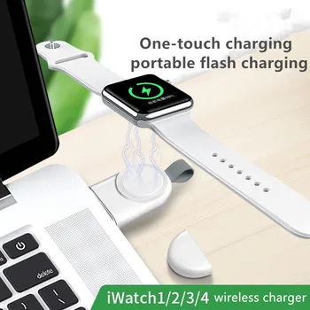 Portable Wireless Charger for IWatch SE 6 5 4 Charging Dock Station USB Charger Cable