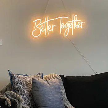 Hdjsign Beter Togeter Led Neon Sign Transparen Koel Licht Neones Custom Bar Decoracion In Huis Dorm Bruiloft Muur Decor Hdjsign Beter Togeter Led Neon Sign Transparen Koel Licht Neones Custom Bar Decoracion In Huis Dorm Bruiloft Muur Decor