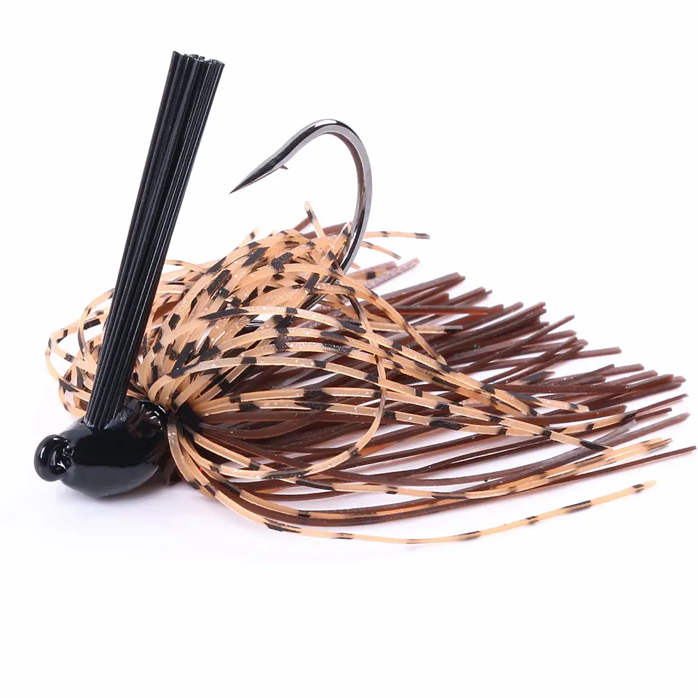 HENGJIA 8pcs 10g 3/8oz искусственная приманка PESCA привести юбка резиновые рыболовные крючки голова Базз приманка окунь дергающаяся Рыбная приманка