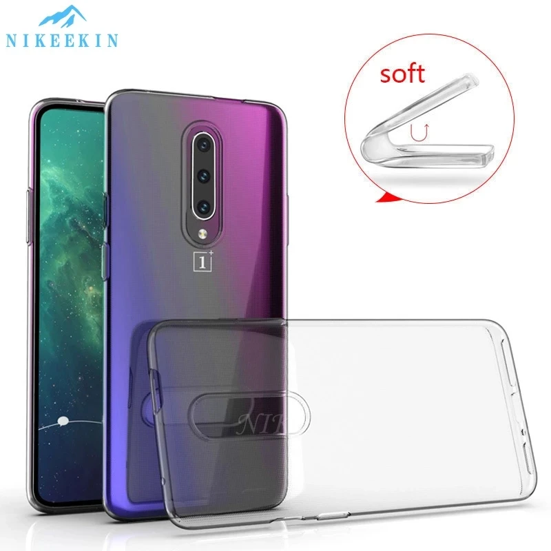 Мягкий ТПУ противоударный чехол для One Plus 8T 7T Pro 1 + прозрачный тонкий силиконовый