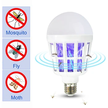 

2 In 1 15W Mosquito Killer Lamp E27 UV LED Bulb Mosquito Trap Insect Killer Light Bulb Fly Bug Zapper For Baby Home Night Light
