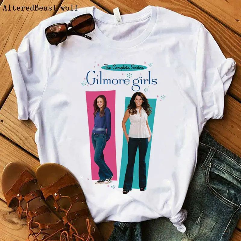 as picture Новинка, модная футболка для женщин, Gilmore, для девочек, с принтом, LUKE'S, забавная футболка, для женщин, harajuku, летняя, короткий рукав, для женщин, vogue, топы - Цвет: as picture