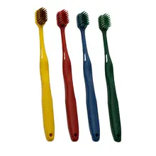 4 шт. супер Мягкая зубная щетка экологически чистые щетки для чистки зубов Уход за полостью рта очиститель зубов для путешествий семьи Chldren смешанные цвета