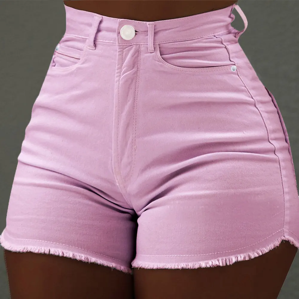 Hot Summer Women Casual High Waiste Short Mini Button Short Pants Black White Sexy Shorts