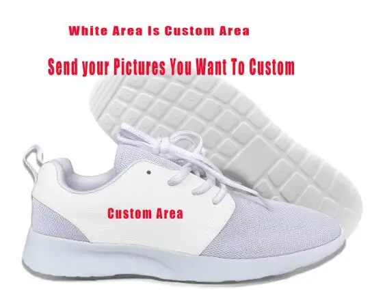 Повседневная обувь под заказ для музыки, кино, спорта и игр, подгоняемые кроссовки «сделай сам», с принтом на обуви унисекс, обувь для влюбленных - Цвет: Custom casual White