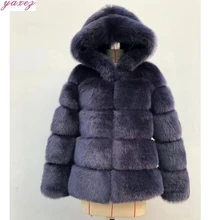 Зимнее толстое теплое пальто из искусственного меха для женщин, большие размеры, с капюшоном, с длинным рукавом, куртка из искусственного меха, Роскошные зимние меховые пальто
