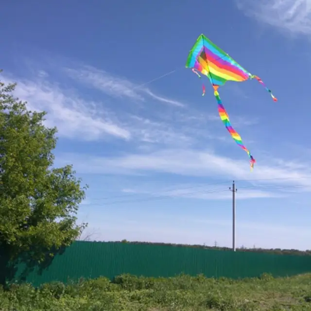 New Long Tail Rainbow Kite Outdoor Kites Flying Toys Kite For Children Kids 2