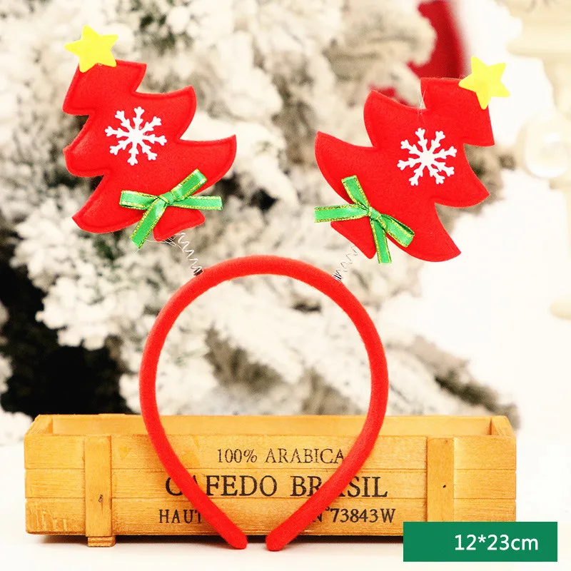 g 12x23cm 1 шт., Рождественская повязка на голову для детей, взрослых, рождественские колокольчики, уши оленя, домашние, вечерние, Рождественская повязка на голову, заколка, головные уборы, аксессуары для волос - Цвет: g 12x23cm
