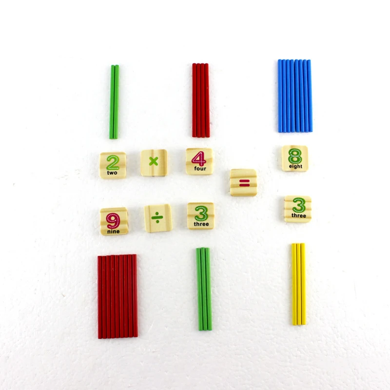 Детское деревянное математическое число Счетные палочки детские математические игрушки Дети Раннее Обучение обучающая игрушка
