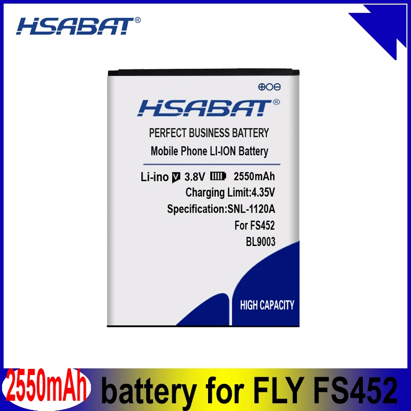 Аккумулятор HSABAT 2550 мАч BL9003 для Fly FS452 Nimbus 2 | Мобильные телефоны и аксессуары