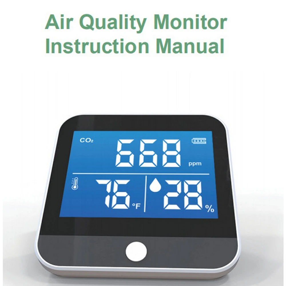 qualidade do ar monitor dióxido carbono temperatura