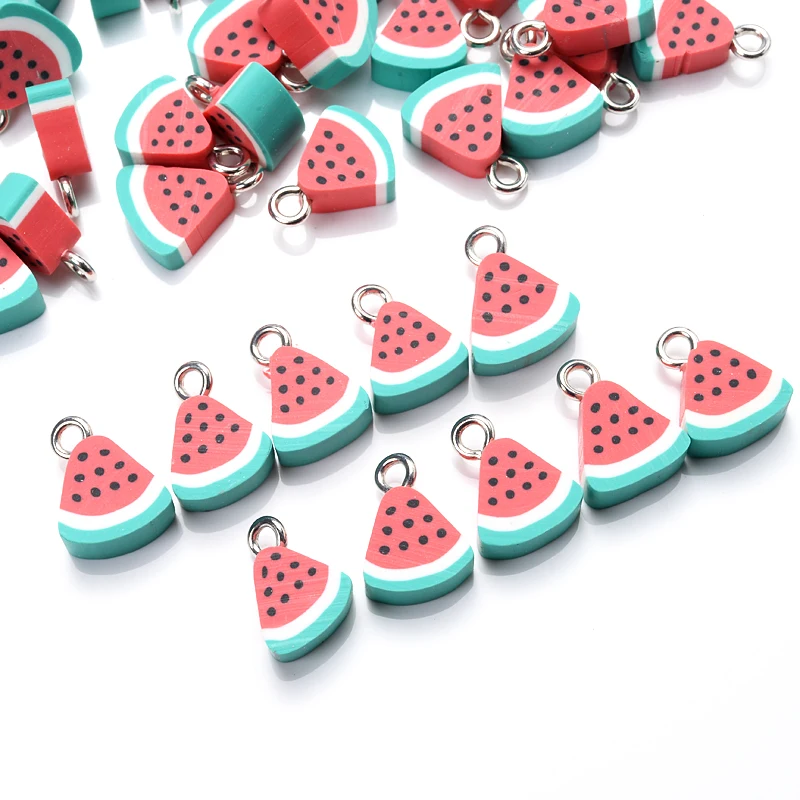 Fruit-Shaped Polymer Clay Pendants – 30-Piece Set