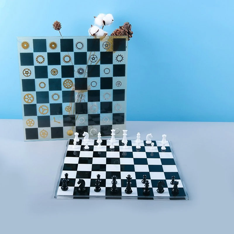 Forme de jeu d'échecs international moule en silicone bricolage argile résinLTA Forme de jeu d'échecs international moule en silicone bricolage argile résinLTA