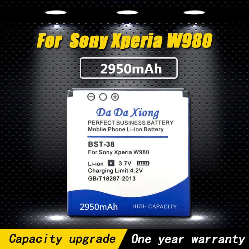 2950 мА/ч, BST-38 Батарея для sony Xperia T650i W580c W980 Z770i C510 C902 C905 K770 K858 K850 R300i R306c S312 S500c S303c