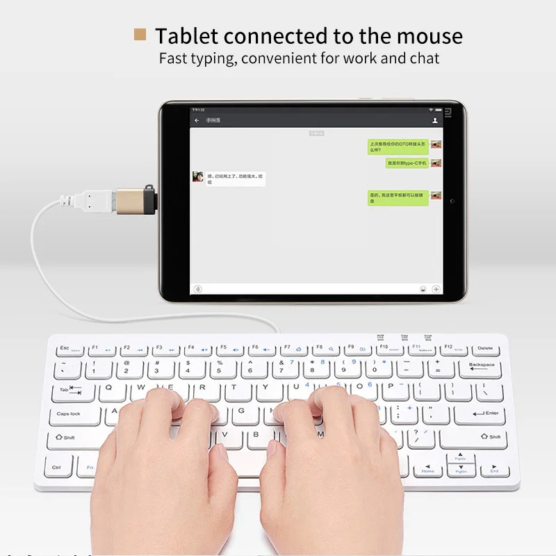 FONKEN USB C OTG Adapter For Macbook Tablet Type C TO USB3.0 Conventer Cable Mobile Phone OTG Gampad Mouse Printer OTG Connector ► Photo 3/6