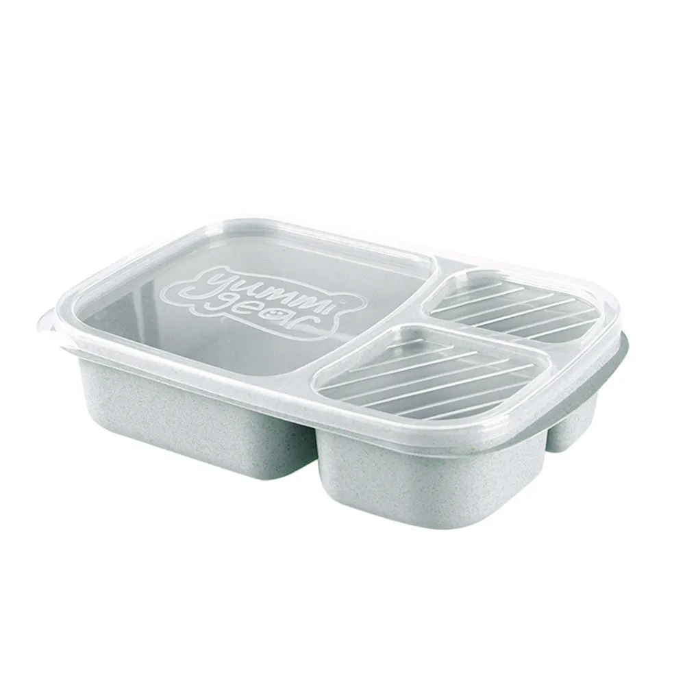 Мужская и женская коробка для завтрака пригодная для использования в микроволновке Bento коробка для пикника еда фруктовый контейнер для хранения для детей взрослых контейнер для обеда Lancheira - Цвет: Синий