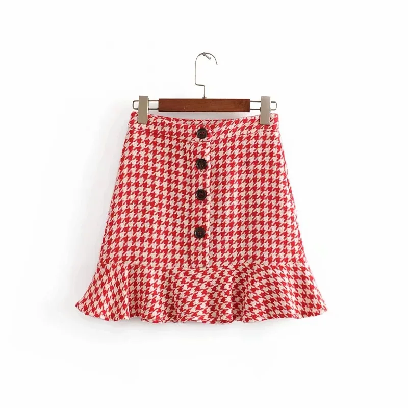 

C5284-2260 Women's Dress New Products Thousands of Birds Mid-length Skirt