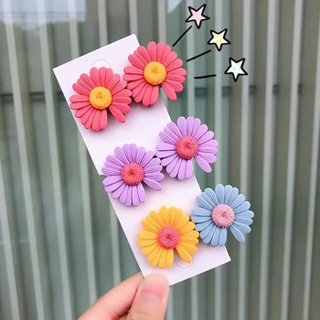 

1 PC Colorful Flower Cute Daisy Hair Clip Hairband Pin Barrette Hairpin Headdress Accessories Beauty Styling Tools New Arrival