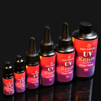 

10/15/25/60/120/200g UV Resin Hard Glue Quick Drying Ultraviolet Cure Sunlight Activated Transparent LED DIY Jewelry Making Tool