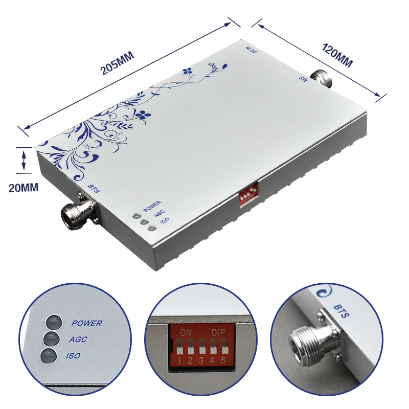 Lintratek Signal Booster GSM 900Mhz 75dB AGC MGC