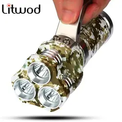 Z20 Litwod светодиодный фонарик 3 шт. XM-L T6 заряжаемый портативный фонарик 6000LM с портативное зарядное устройство факел для телефона прожектор