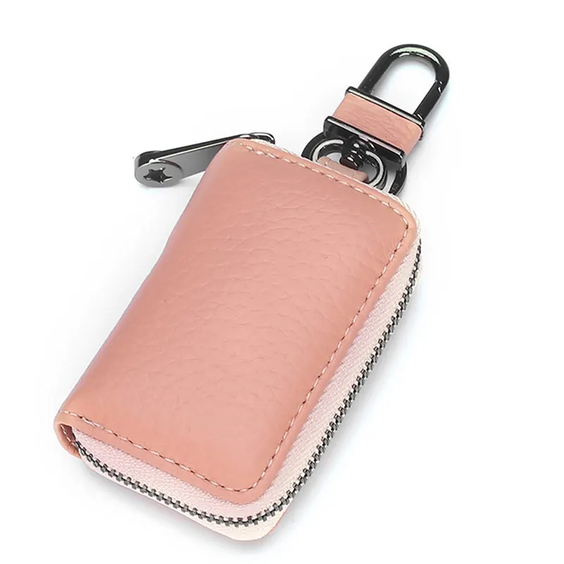 POMELOS Автомобильный держатель для ключей кожаный Органайзер для ключей Porta Chaves - Цвет: pink
