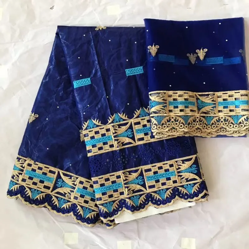 Новое поступление африканская Базен riche ткань с бисером шнур кружевная ткань морская парча ткань для свадьбы KY091405