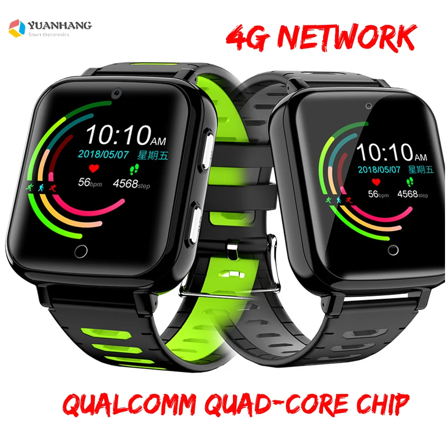 Free Shipping  Smart 4G Remote Camera GPS WI-FI Tracer Kid Student Elder Heart Rate Wristwatch Google Play Voice M