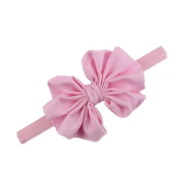 Charming Baby Bowknot Flower Headband - Elastic Newborn Hair Accessory (Pink)