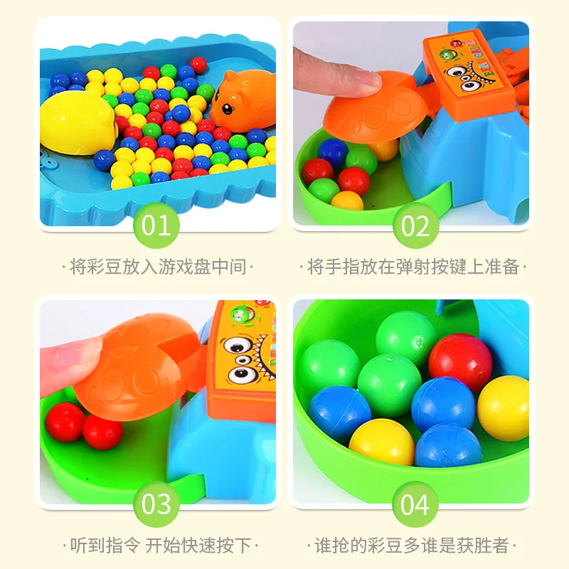 Настольный Crazy Piggy Grab Beads есть горох обучающая многоместная игра 2 человека диск 18 бобы детская игрушка Douyin знаменитостей стиль