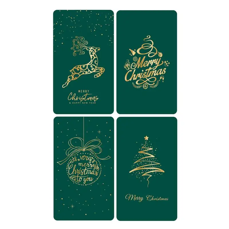  24 Sheets Christmas Greeting Cards Delicate Christmas Themed Blessing Card Creative DIY Xmas Paper  - 4.00029E+12