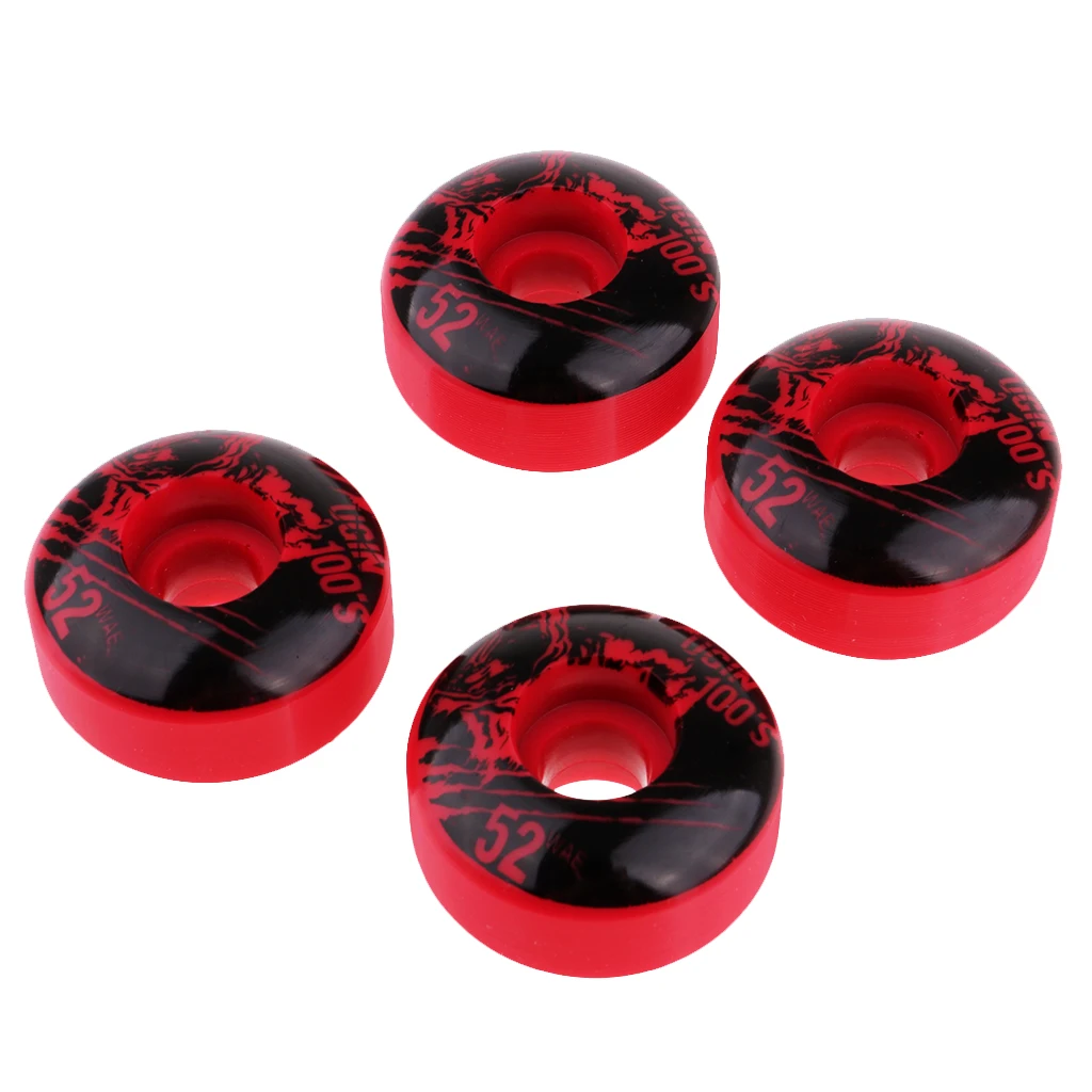 4Pcs 52mm 100A High Performance Skateboard Wheels Durable PU Skate Wheels 100A Super Smooth Skate Board Accessories
