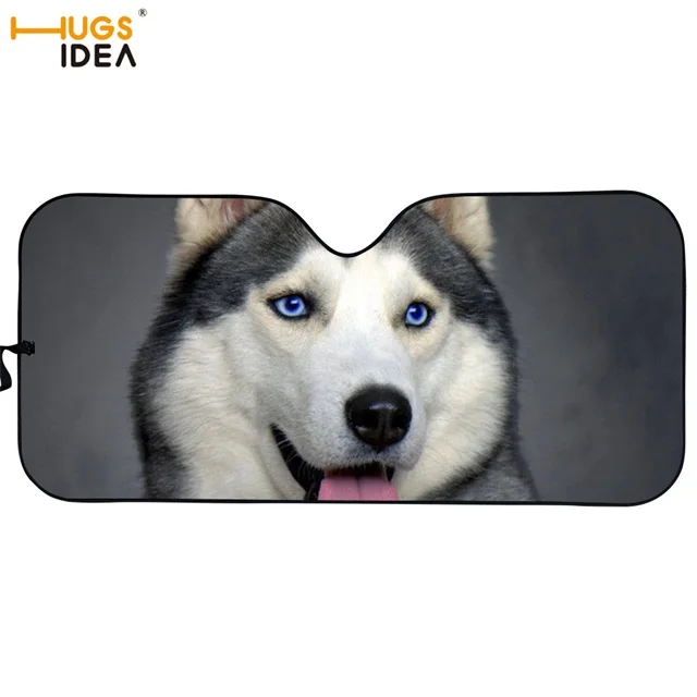3D Wild Wolf печать автомобиля солнцезащитный козырек внедорожник лобовое стекло тепло/УФ-блокиратор автомобильный солнцезащитный козырек Galaxy Dog Keep Truck Cool - Цвет: W1900HC