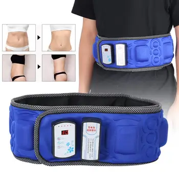 

Body Slimming Belt Wireless Plug-In Charging Dual Use Fat Burning Weight-Loss Massager Machine Blue 100-240V