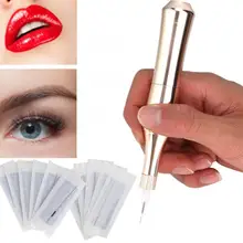 Ручка для татуажа электрическая перезаряжаемая микроблейдинг бровей губ татуировка ручка машина инструмент США штекер 100-240 В Перманентный макияж машина