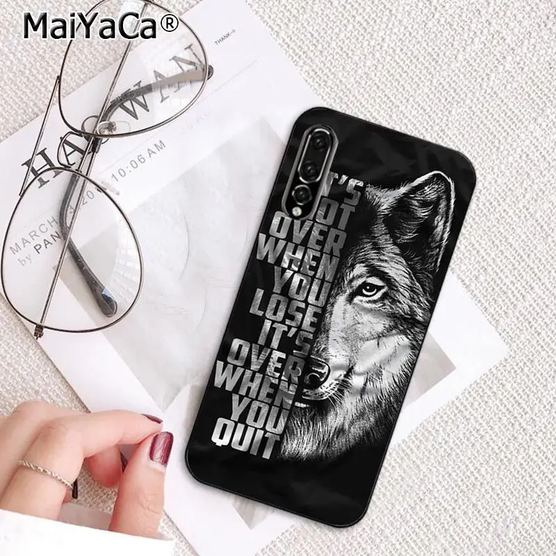 MaiYaCa волк чехол для телефона с рисунком в виде животного для huawei P20 P30 P20Pro P20Lite P30Lite Psmart P10 9lite