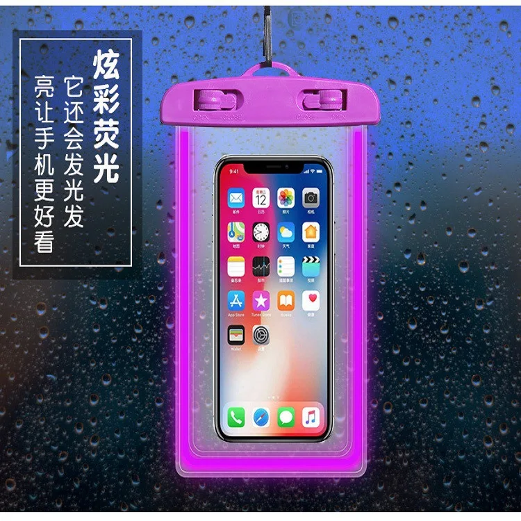 

Two Get One Night Light PVC Take-out Waterproof Cellphone Bag Universal Swimming Photo Shoot Diving Cover Touch Screen Mobile Wa