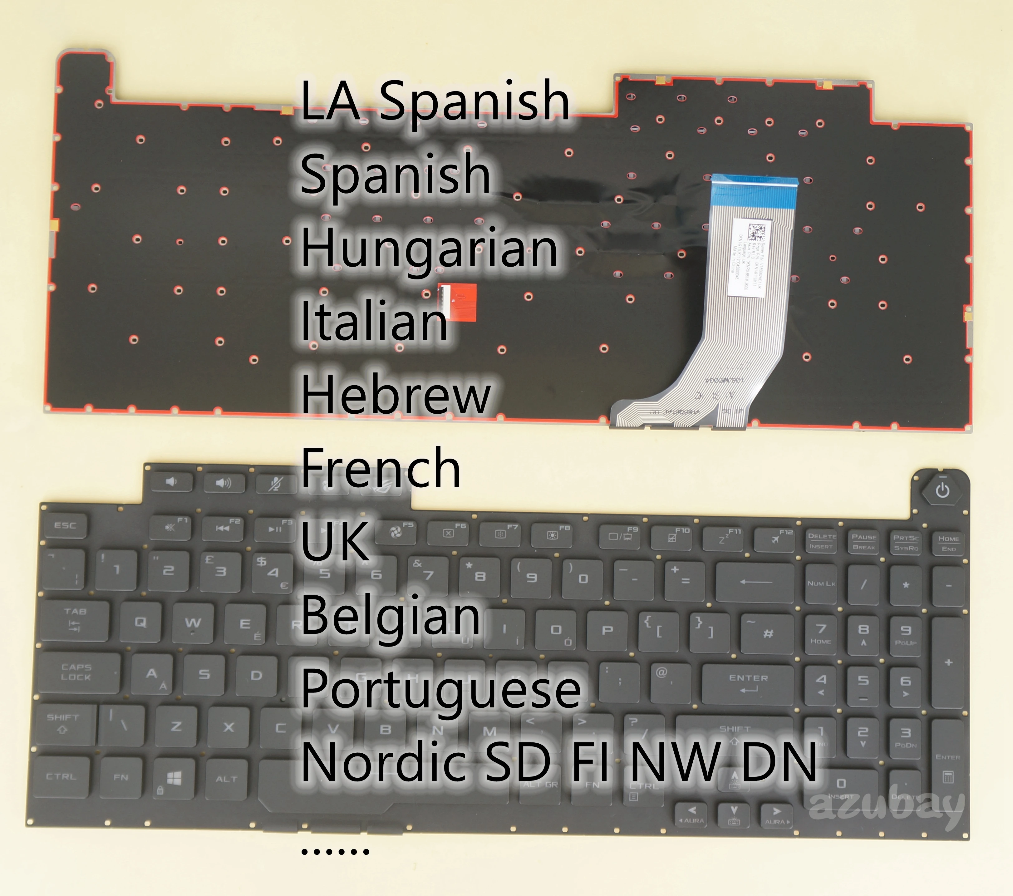 Teclado la Francês para Asus Rog Strix Scar G731gw G731sgs Teclado la Rgb de Retroiluminação