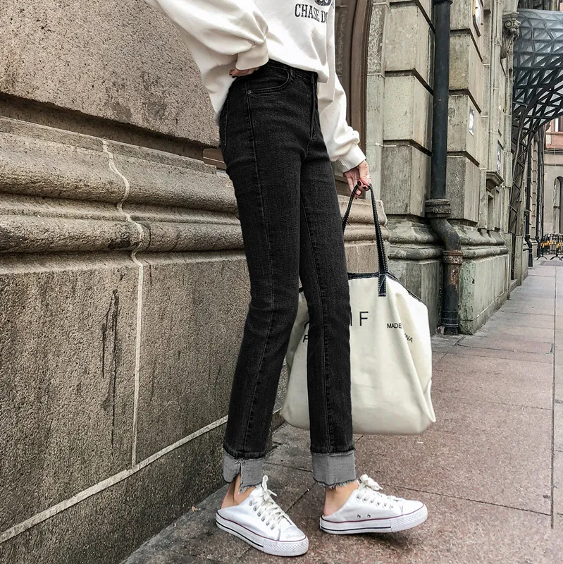 Джинсы-бойфренды для Женская обувь, Большие размеры Высокая Талия Для женщин джинсы синие обтягивающие джинсы Feminino 4XL Девять Точка Зауженные джинсы Mujer
