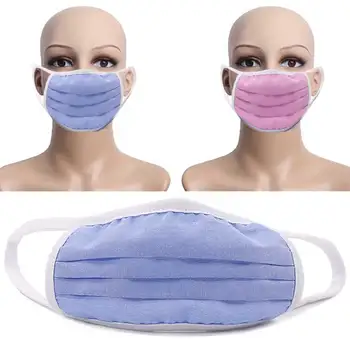 

Non-woven Mask ProtectionCotton PM2.5 mouth face Mask anti dust mask Activated carbon filter Windproof Mouth-muffle 5pcs