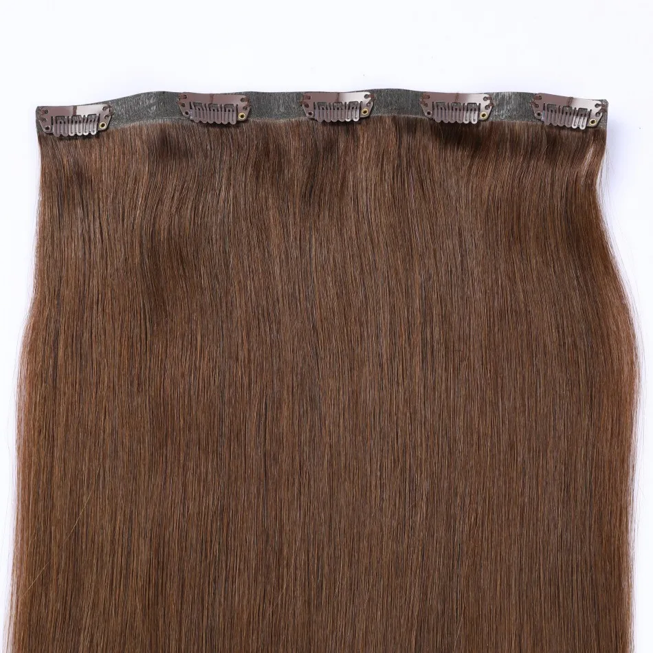 

Deluxe Seamless Clip Ins Hair Extension 8 PCS Set 160Grams 22-24 Inches Black Brown Blonde Color