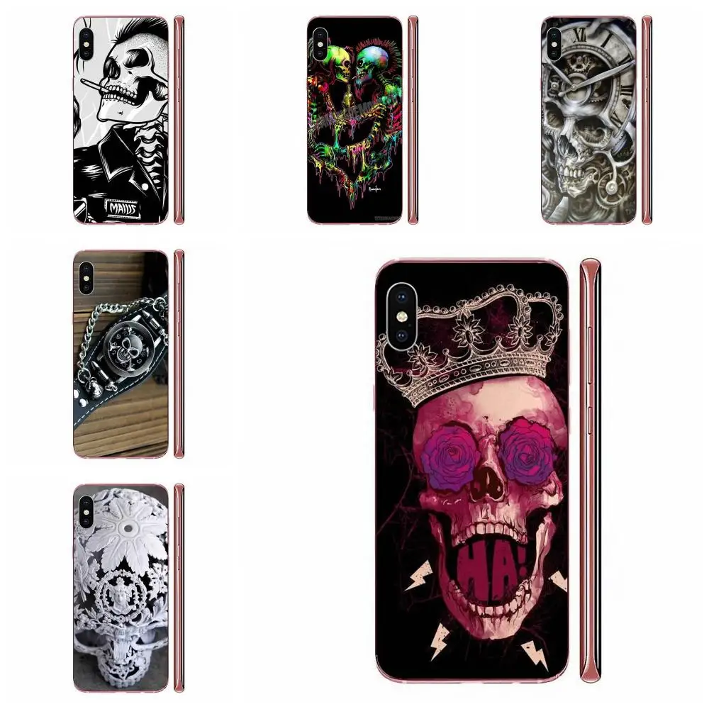 TPU Bags Cases For Xiaomi Redmi Note 8 8A 8T 10 K30 5G Pro Motorola G G2 G3 G4 G5 G6 G7 Plus Alice Punk Skull | Мобильные телефоны