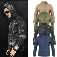 Мужская одежда для охоты, военная тактическая куртка для охоты, походов, водонепроницаемая флисовая куртка для охоты, рыбалки, походов, кожаная куртка